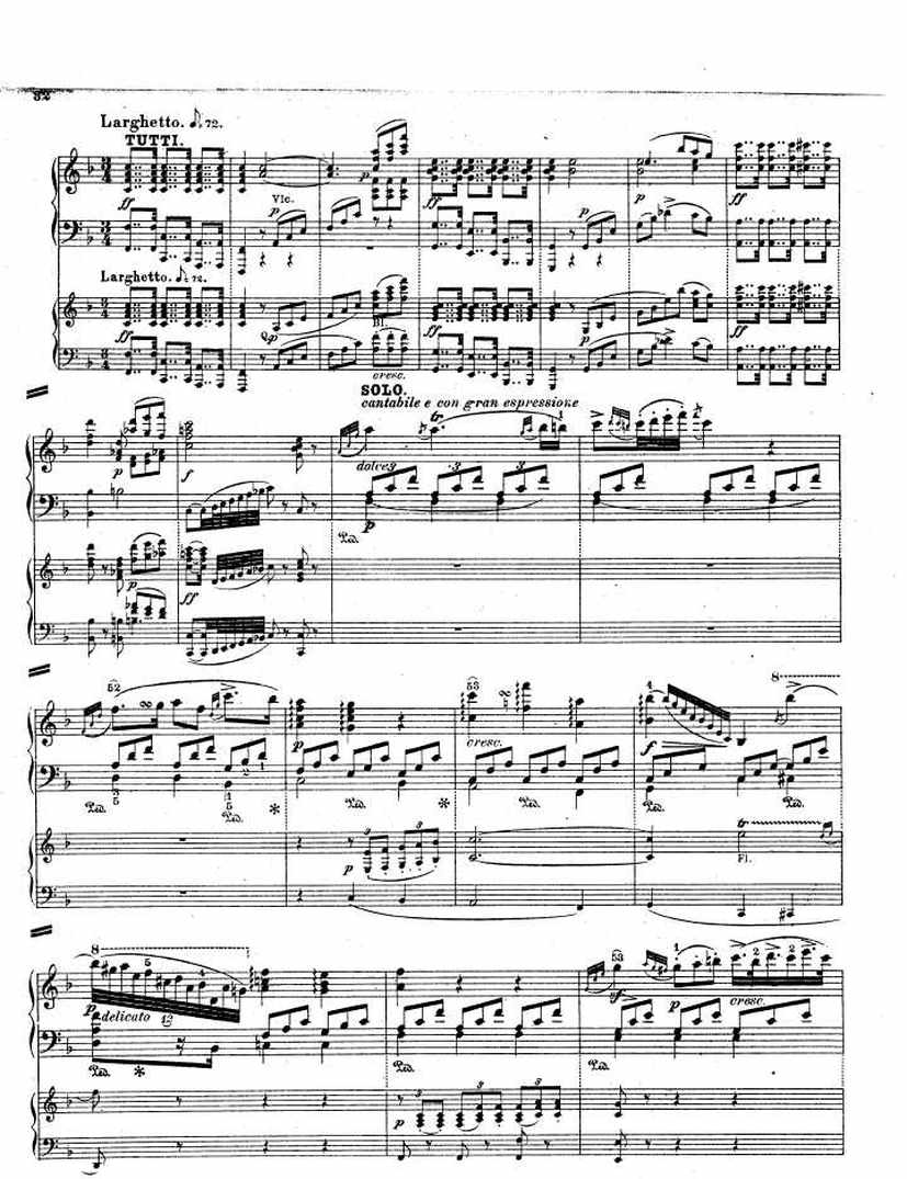 a小调钢琴协奏曲 Piano Concerto in a Minor Op.85钢琴谱