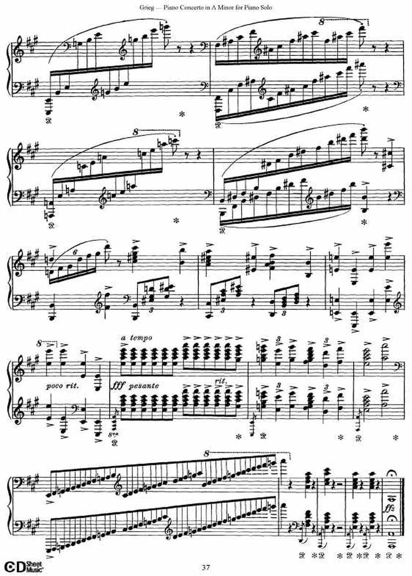 Grieg_Piano_Concerto_solo钢琴谱