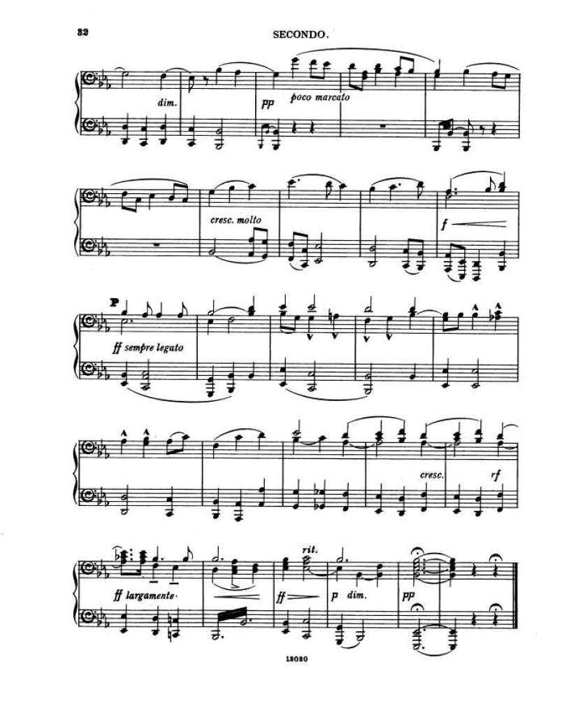 谜的变奏曲 Enigma Variations Op.36 Elgar,4钢琴谱