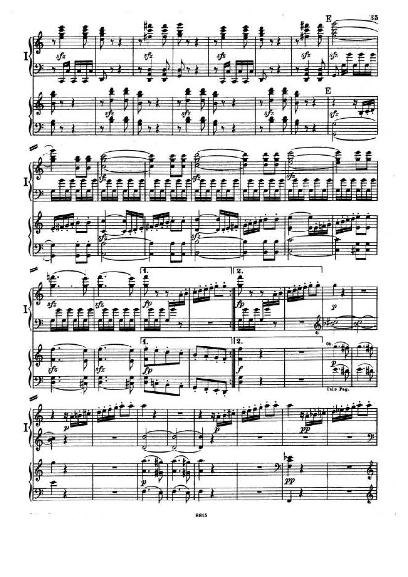 C大调第一交响曲 Symphony No.1 in C Major Op.21钢琴谱