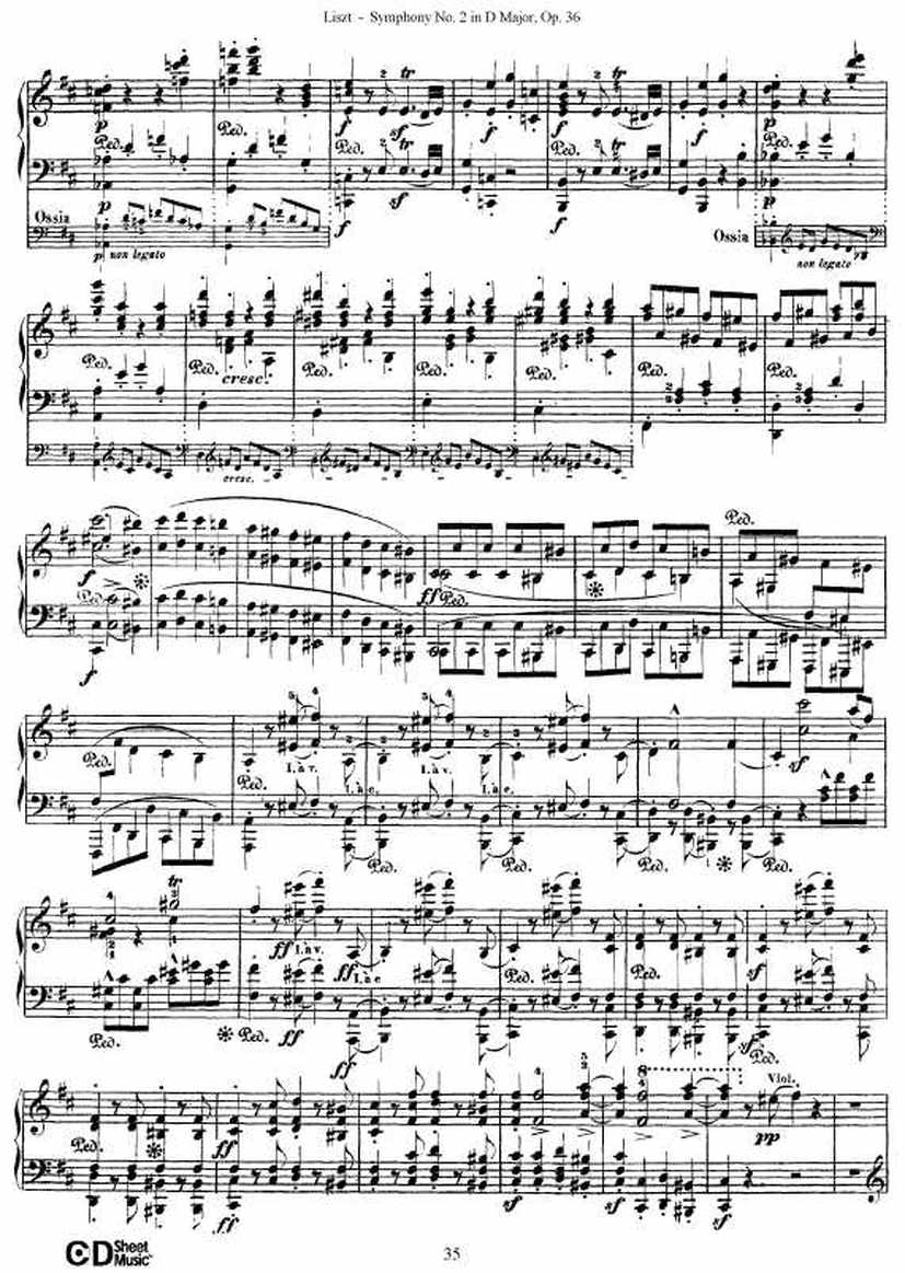 D大调第二交响曲 Symphony No.2 in D Major Op.36钢琴谱