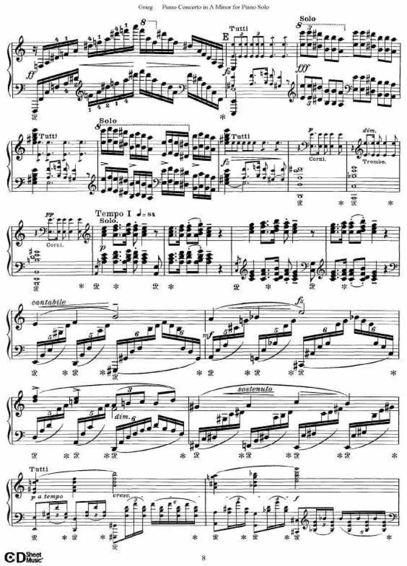 Grieg_Piano_Concerto_solo钢琴谱