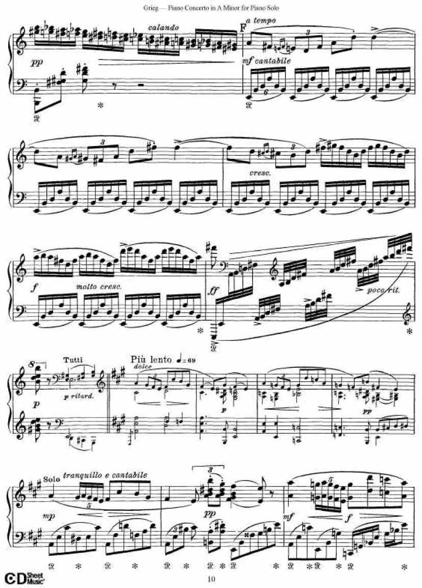 Grieg_Piano_Concerto_solo钢琴谱