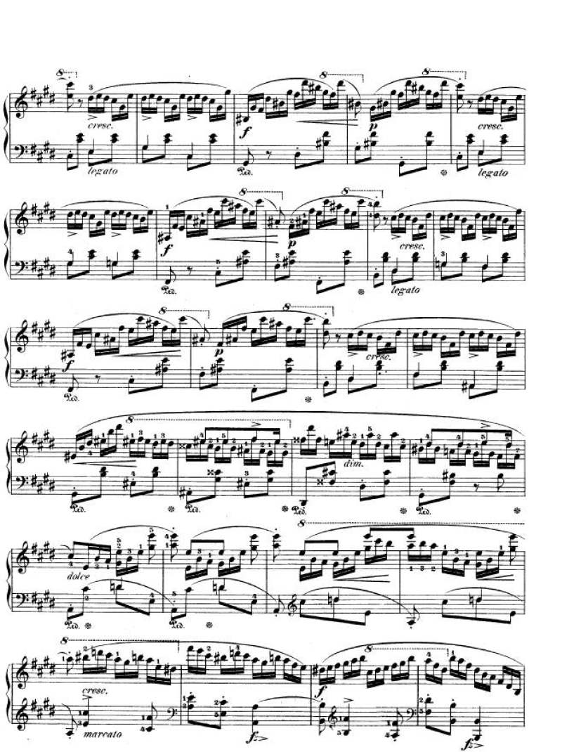 e小调第一钢琴协奏曲 Op.11 Piano Concerto No.1 in e Minor Op.11钢琴谱