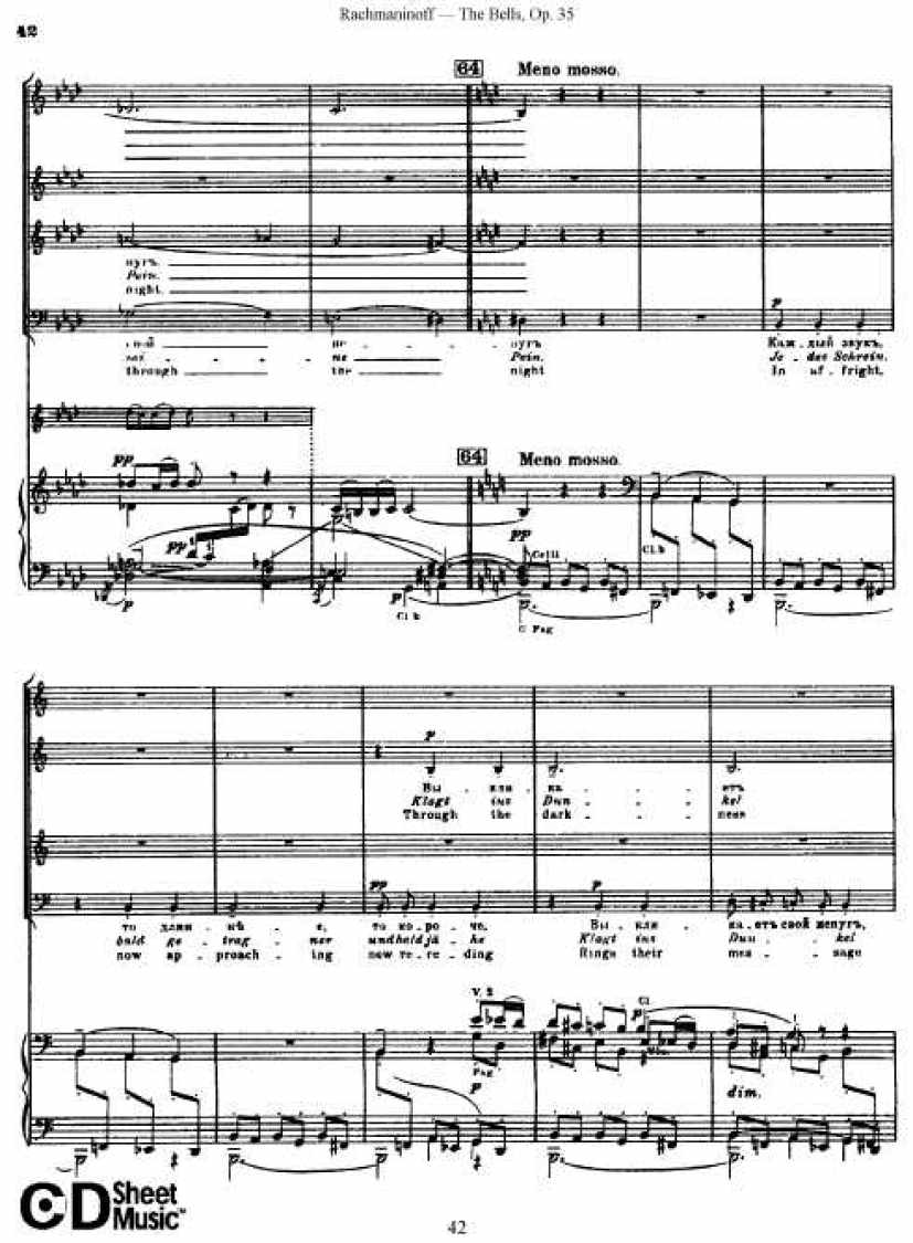 Rachmaninov_op.35_The Bells_vocal钢琴谱