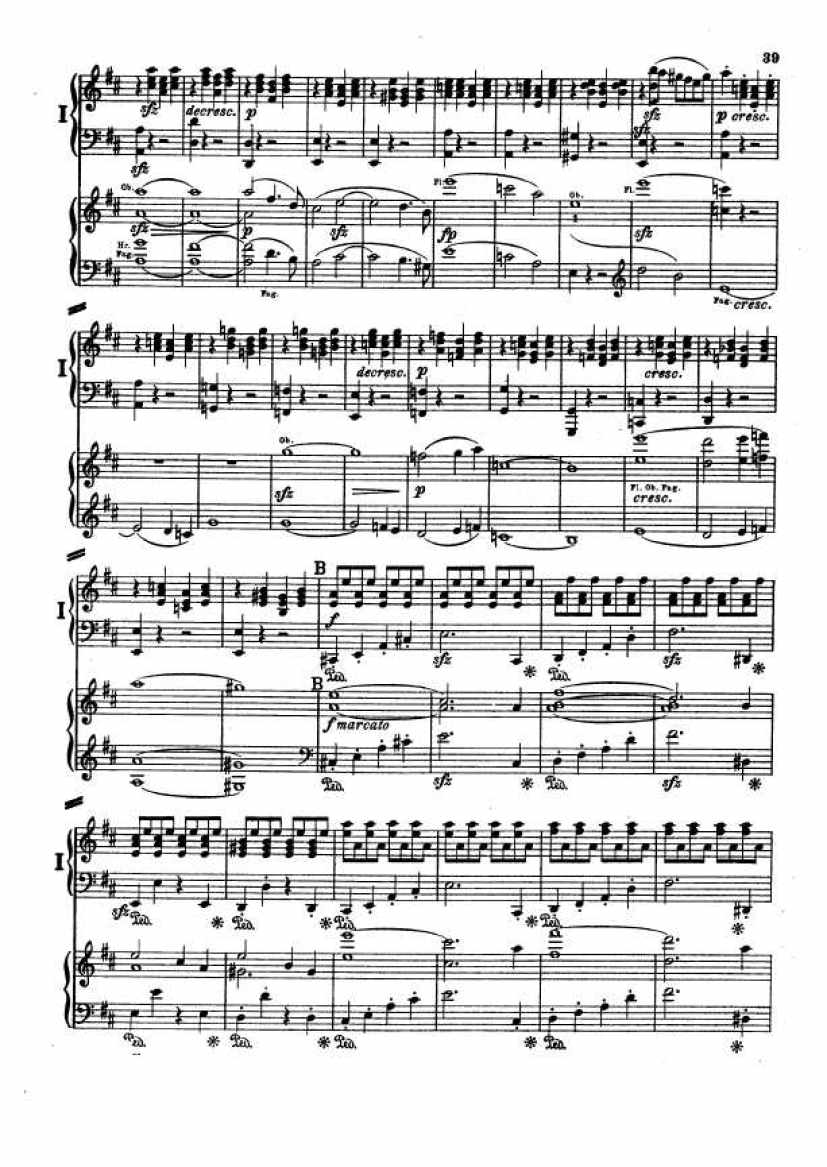 D大调第二交响曲 Symphony No.2 in D Major Op.36钢琴谱