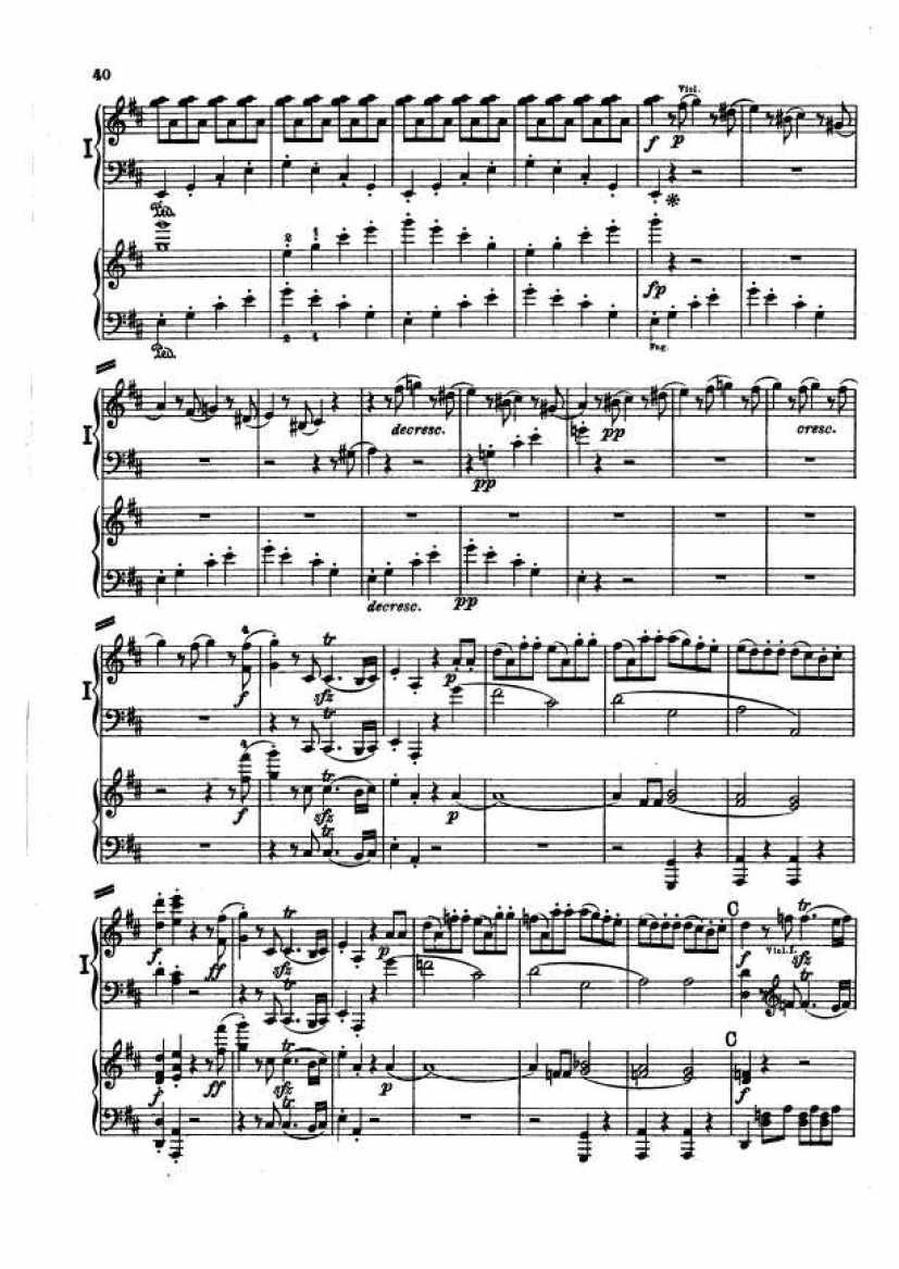 D大调第二交响曲 Symphony No.2 in D Major Op.36钢琴谱