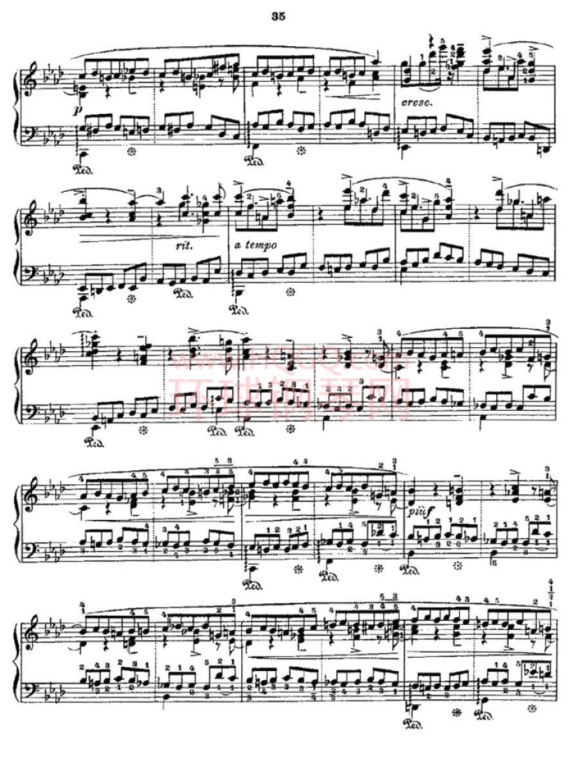 肖邦《练习曲》Fr.Chopin Op.25 No2钢琴谱