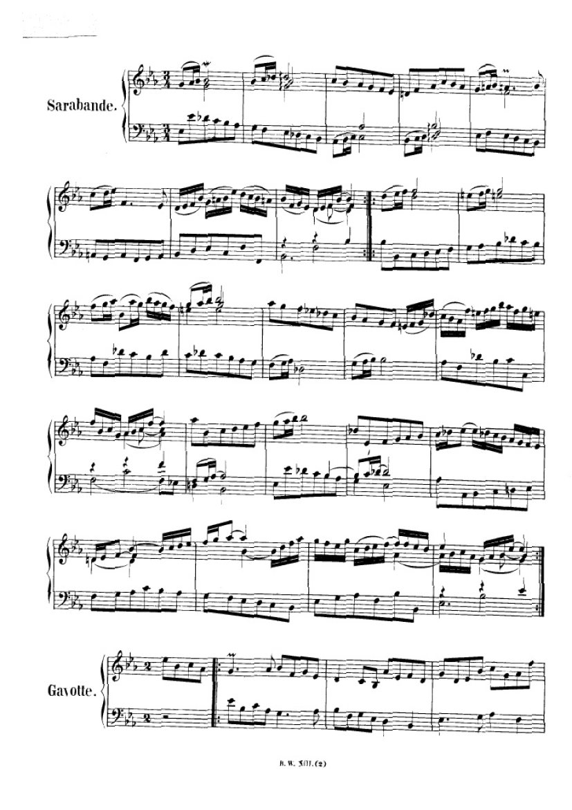 法国组曲 French Suites BWV 812钢琴谱