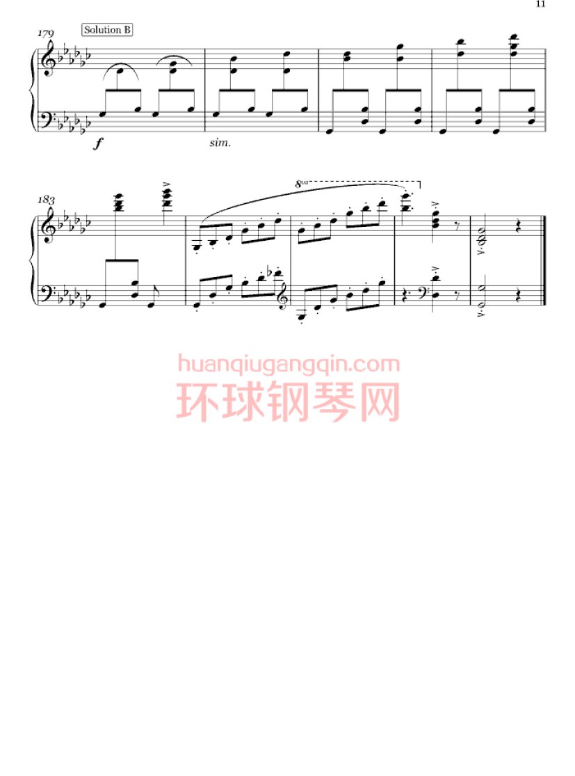 无聊圆舞曲钢琴谱