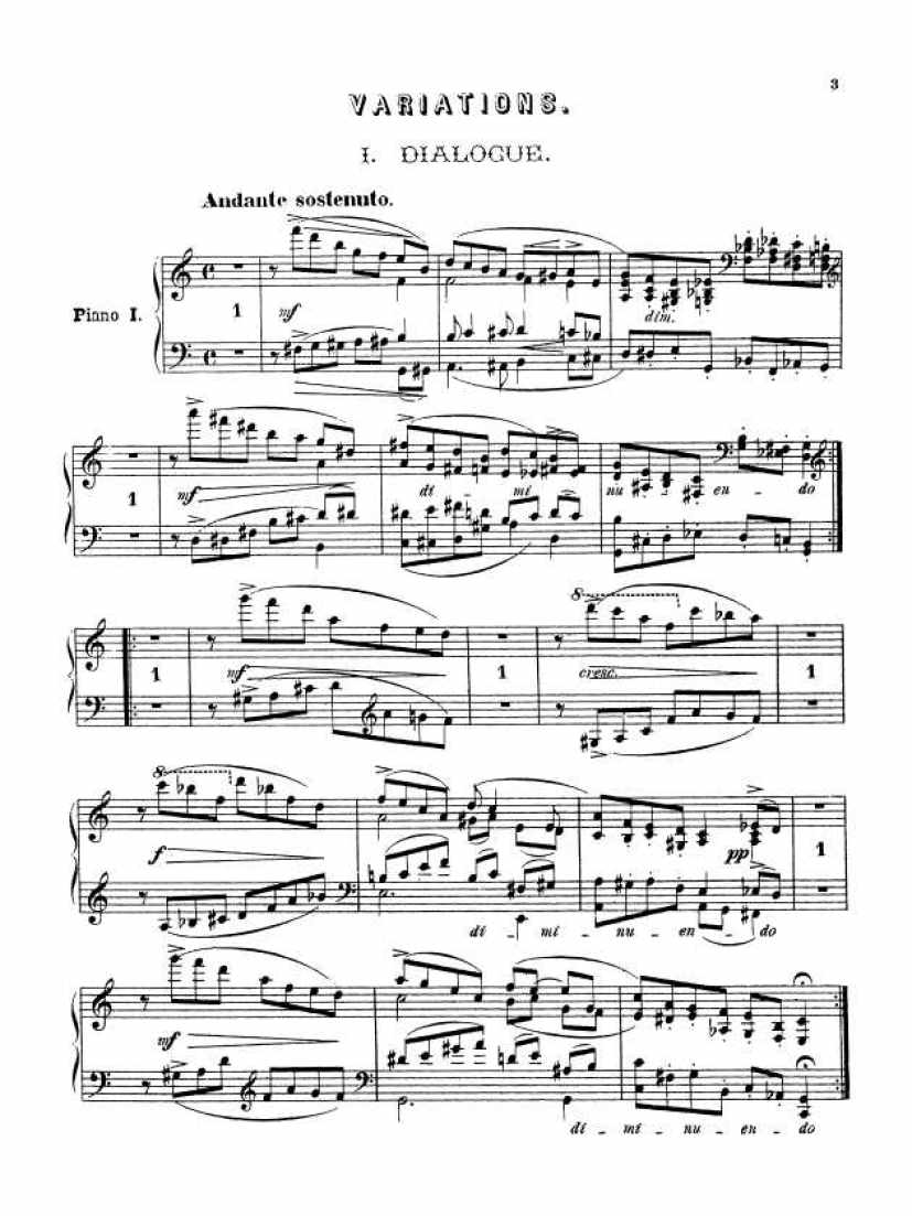 C大调第三组曲“变奏曲”Suite No.3 in C Major Op.33钢琴谱