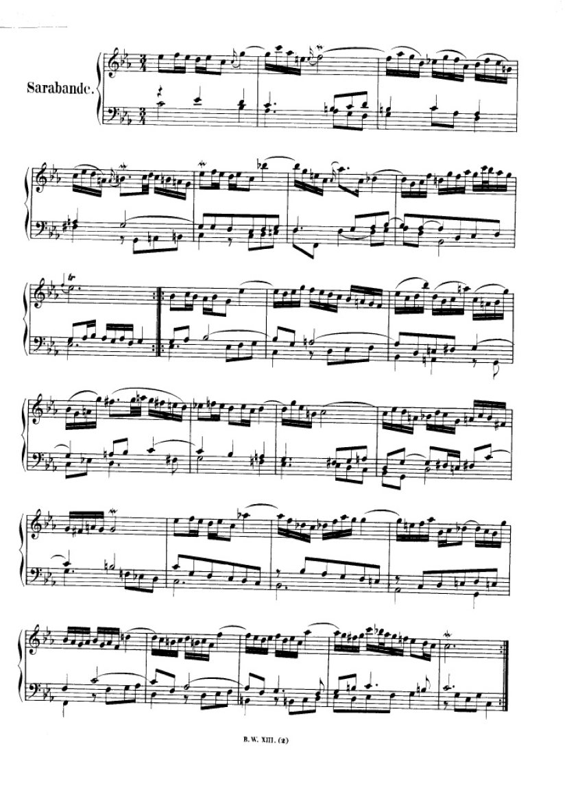 法国组曲 French Suites BWV 812钢琴谱