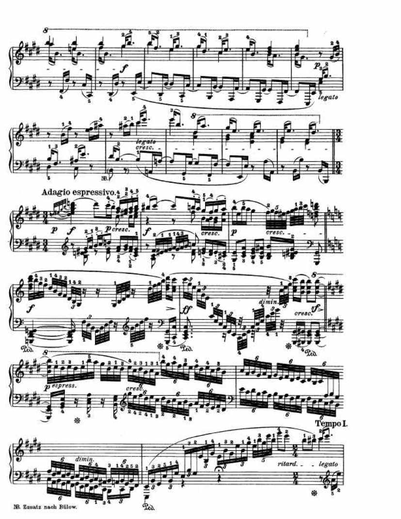 E大调第三十钢琴奏鸣曲 Op.109 Piano Sonata in E钢琴谱