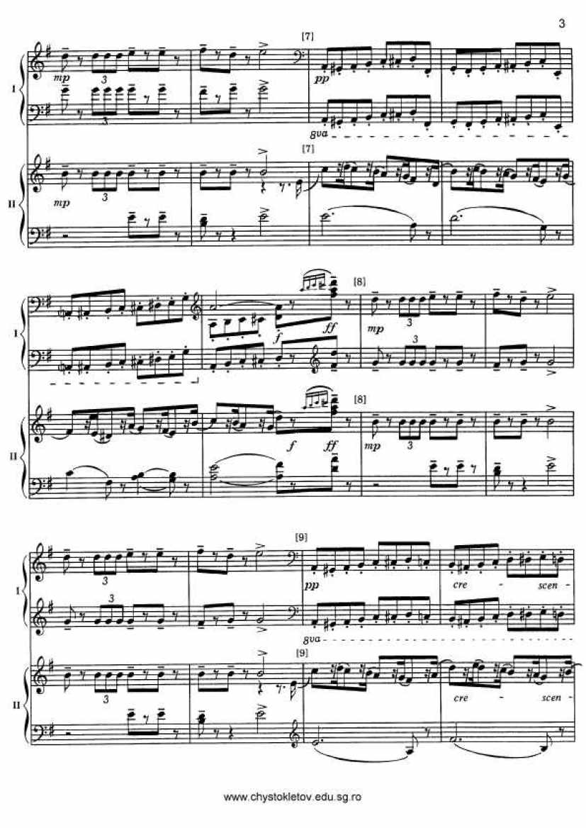 Tschaikowsky (arr Economou) Nutcracker Suite for two pianos钢琴谱