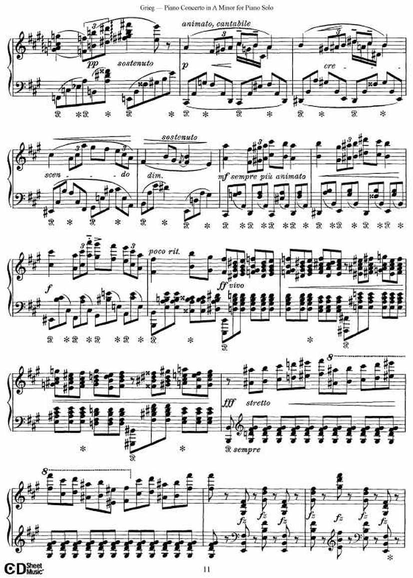 Grieg_Piano_Concerto_solo钢琴谱