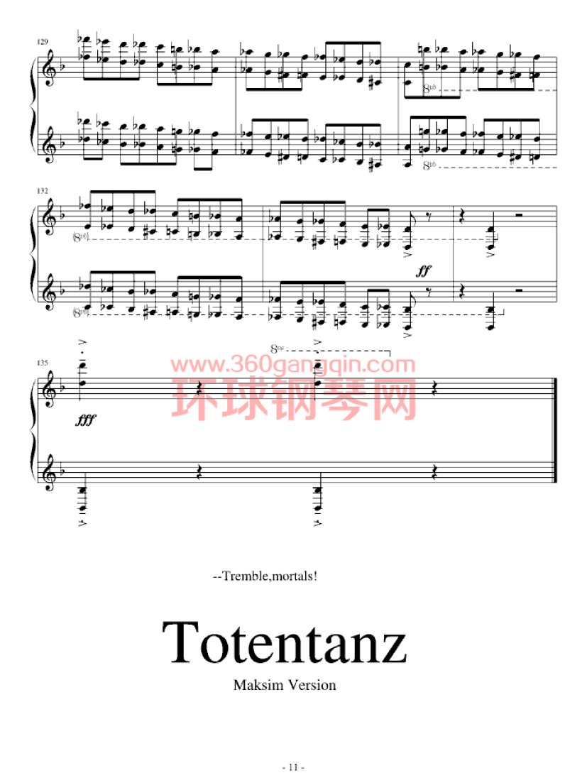 Totentanz钢琴谱