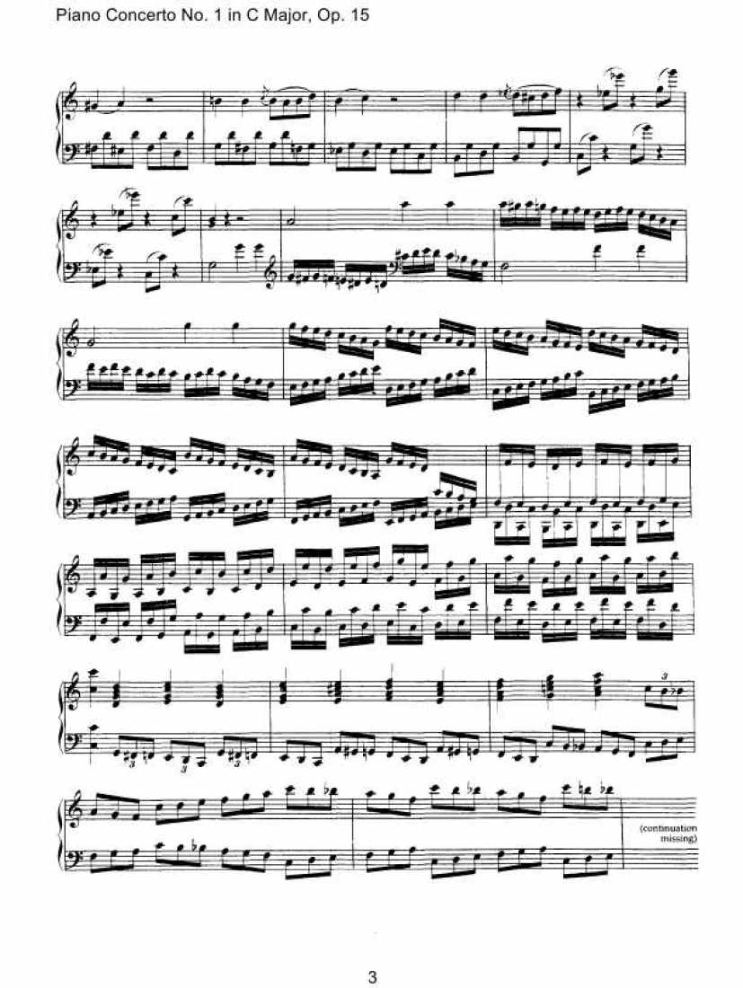 Cadenzas to Beethoven s Piano Concerto No[1].1 Op.15 华彩段（原版、戈多夫斯基、肯普夫版）钢琴谱