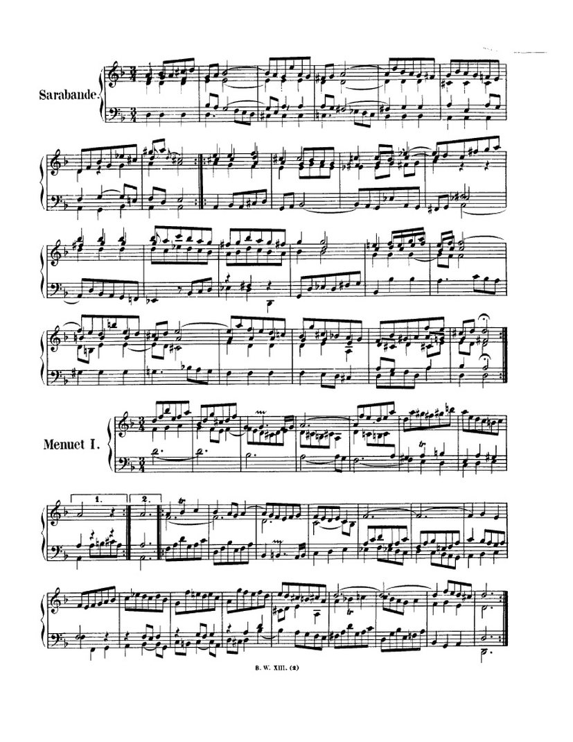 法国组曲 French Suites BWV 812钢琴谱