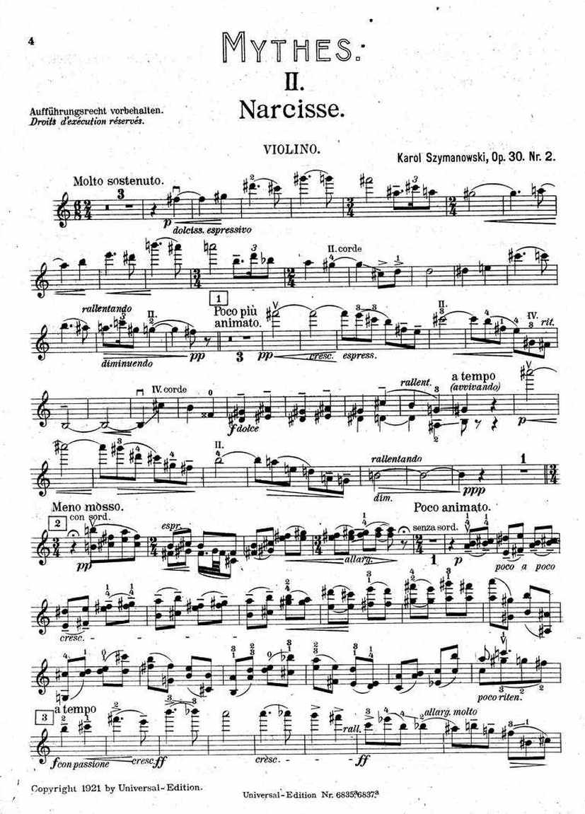 Szymanowski_op.30_Mythes_vln钢琴谱