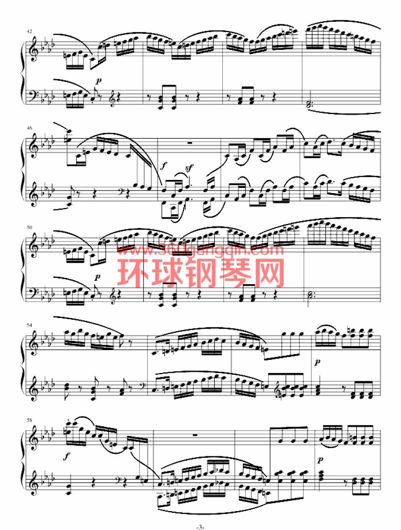 小奏鸣曲Op.20.No.3第三乐章钢琴谱