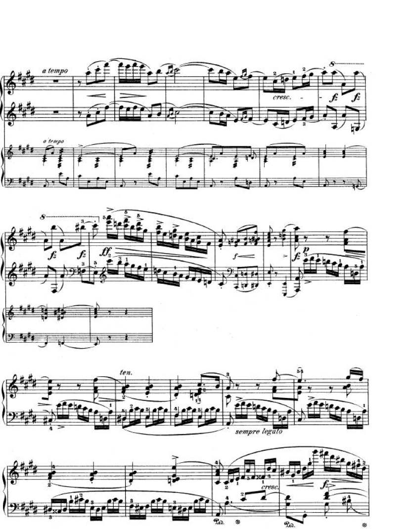 e小调第一钢琴协奏曲 Op.11 Piano Concerto No.1 in e Minor Op.11钢琴谱