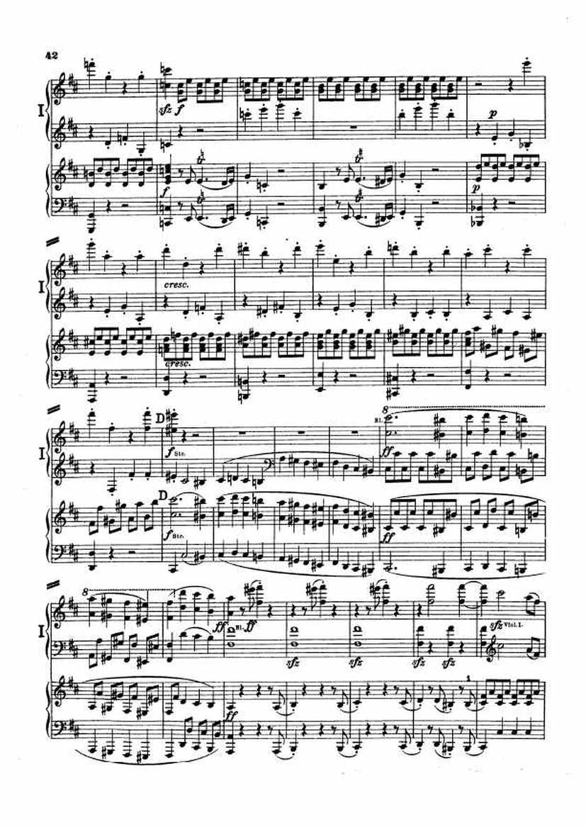 D大调第二交响曲 Symphony No.2 in D Major Op.36钢琴谱