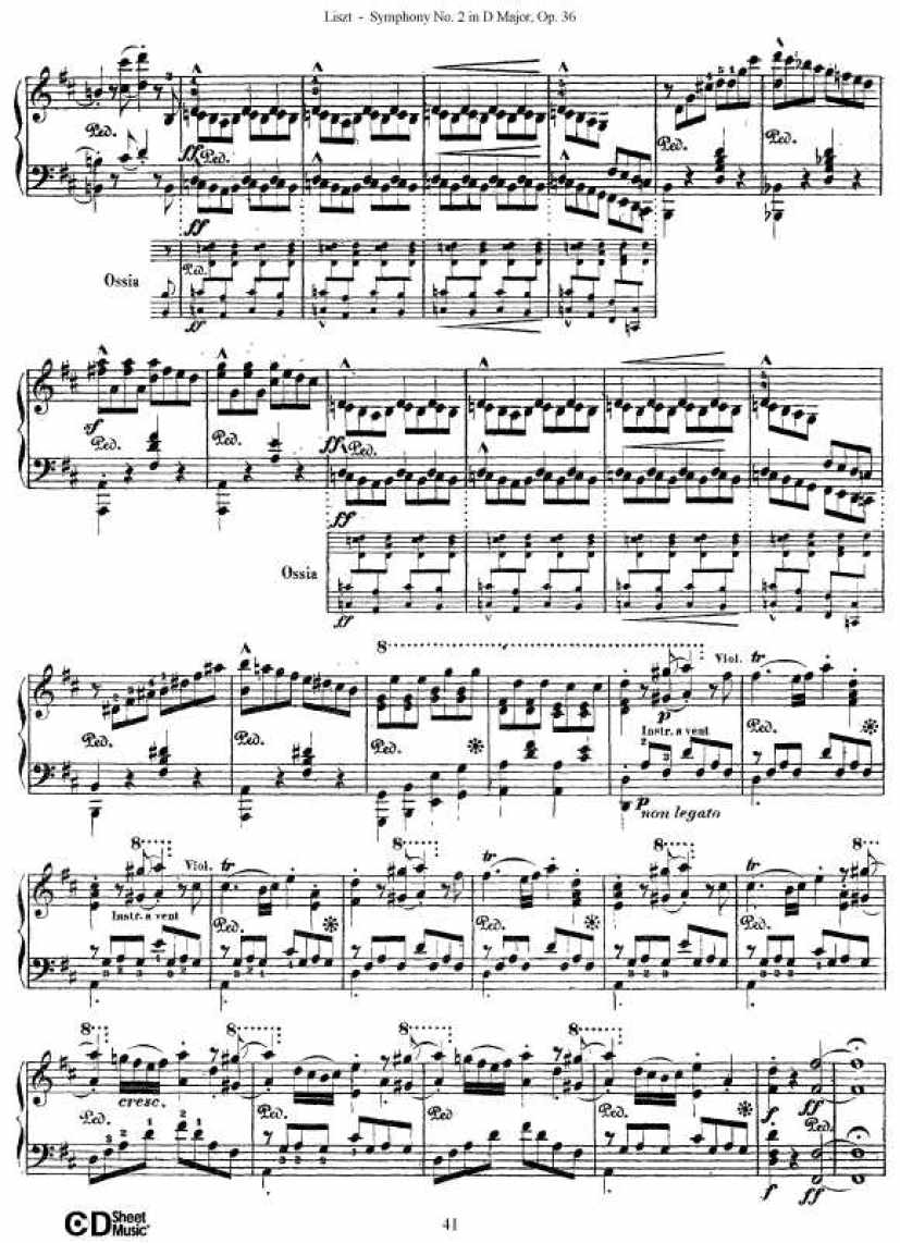 D大调第二交响曲 Symphony No.2 in D Major Op.36钢琴谱