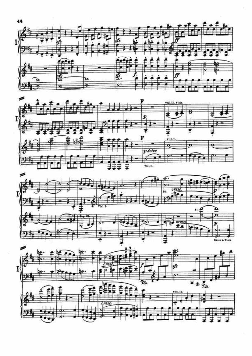 D大调第二交响曲 Symphony No.2 in D Major Op.36钢琴谱