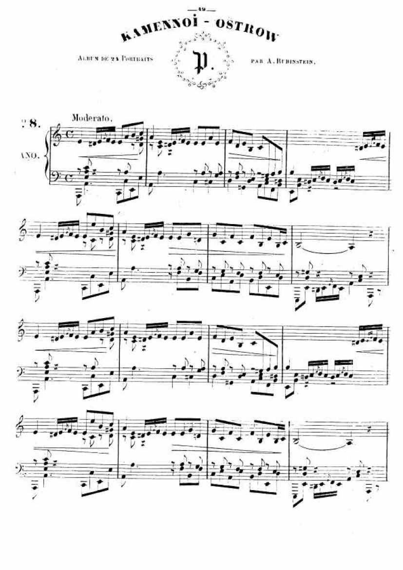 Rubinstein A op.10 Kammenoi钢琴谱