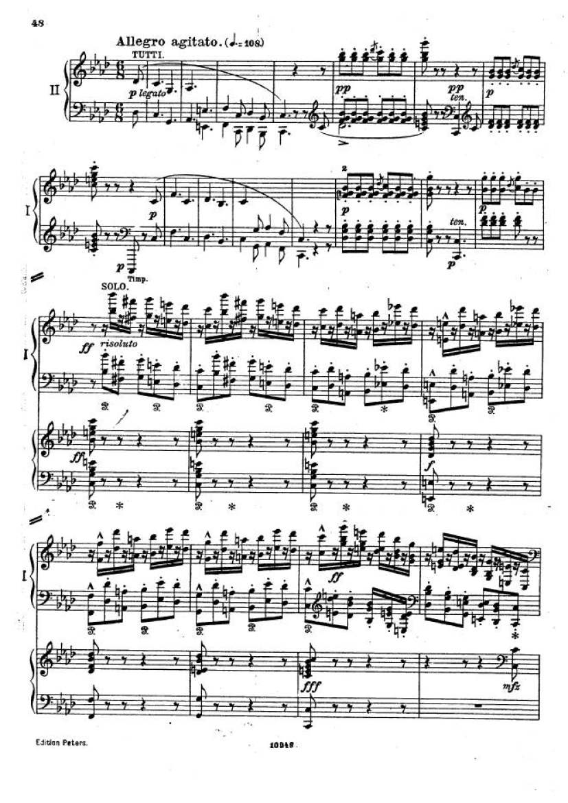 f小调钢琴协奏曲 Piano Concerto in f Minor Op.16钢琴谱