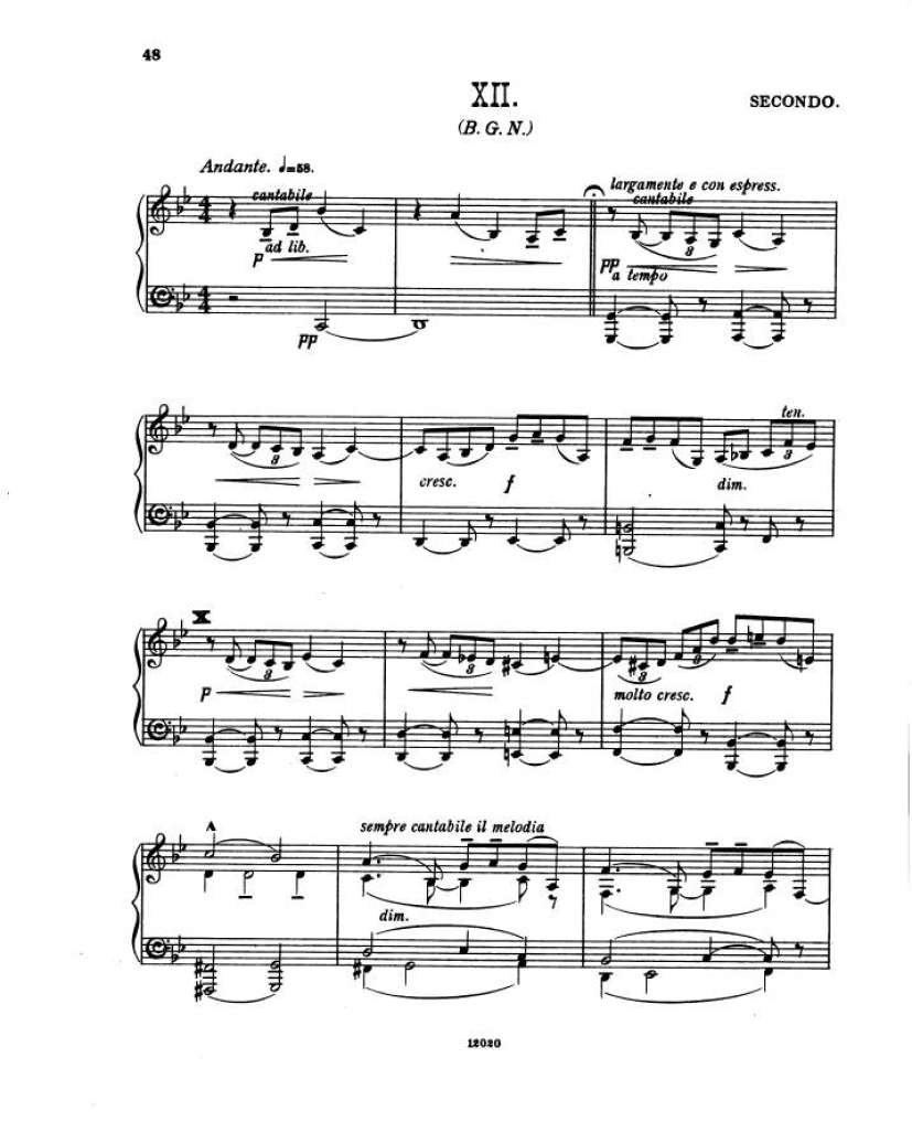 谜的变奏曲 Enigma Variations Op.36 Elgar,4钢琴谱