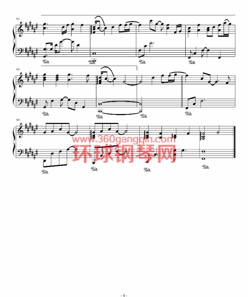 献给爱丽丝 （Für Elise）钢琴谱