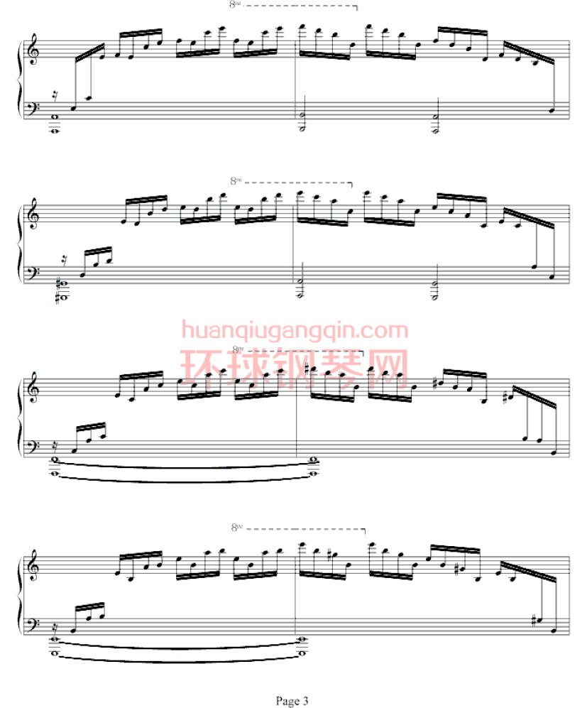 练习曲Op.10 No.1钢琴谱