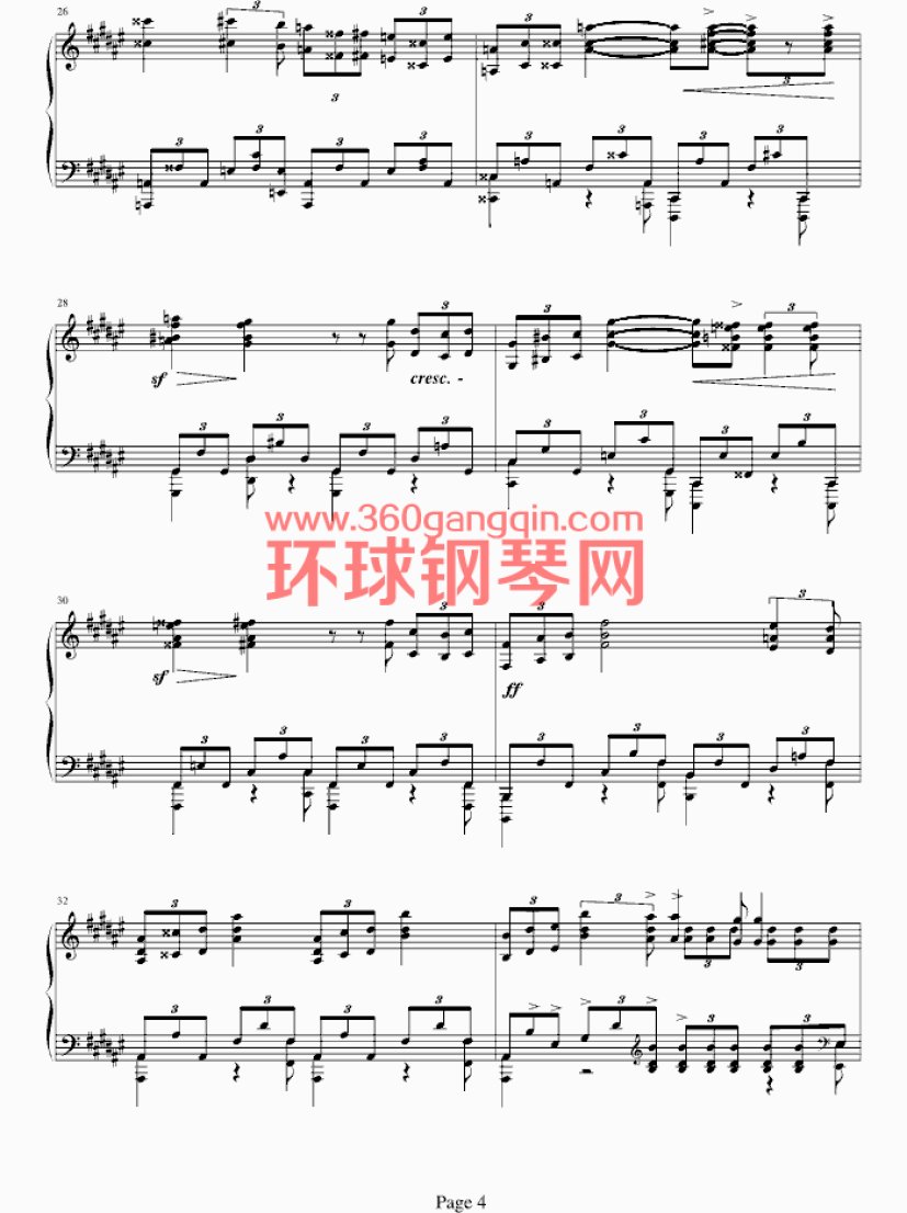 斯克里宾练习曲钢琴谱