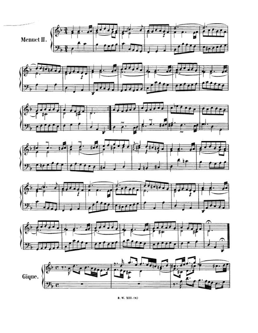 法国组曲 French Suites BWV 812钢琴谱