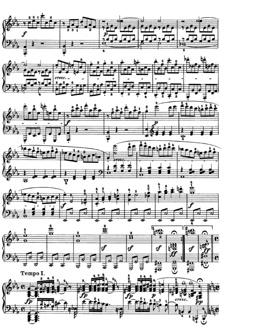 c小调第八号钢琴奏鸣曲“悲怆”Op.13 Piano Sonata in c钢琴谱