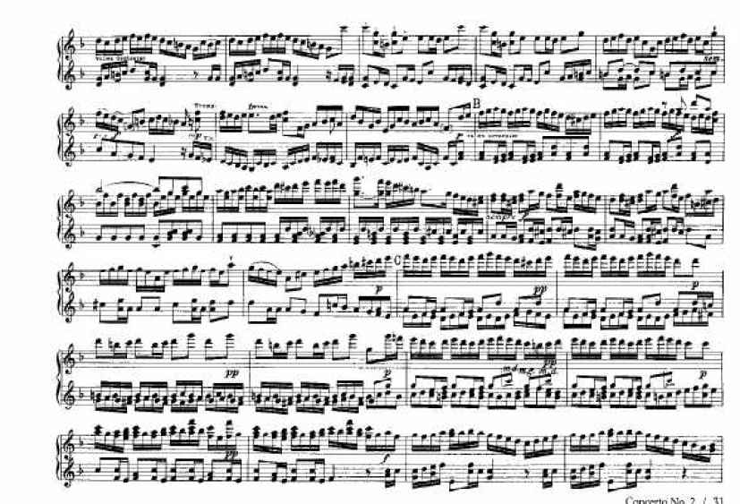 F大调第二勃兰登堡协奏曲 Brandenburg Concerto No.2 in F Major BWV.1047钢琴谱