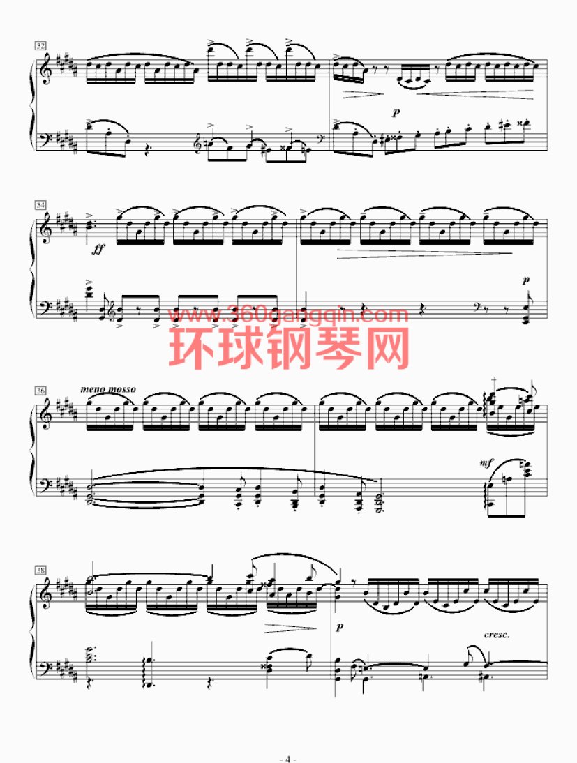 升g小调前奏曲,Op.32 No.12钢琴谱