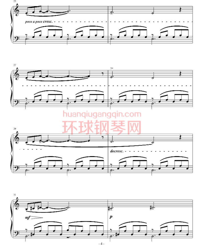 小冥想曲钢琴谱