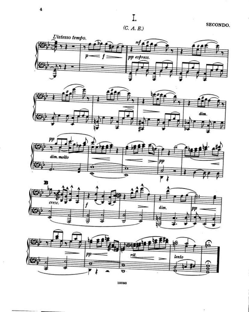 谜的变奏曲 Enigma Variations Op.36 Elgar,4钢琴谱