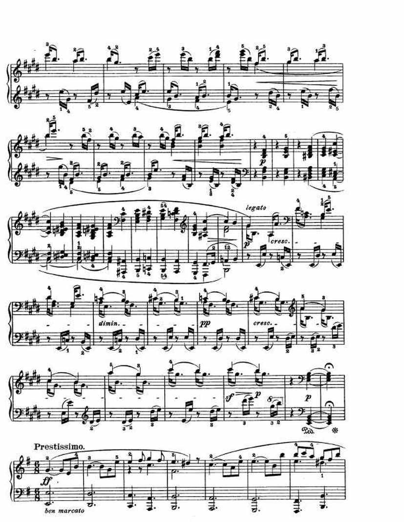 E大调第三十钢琴奏鸣曲 Op.109 Piano Sonata in E钢琴谱