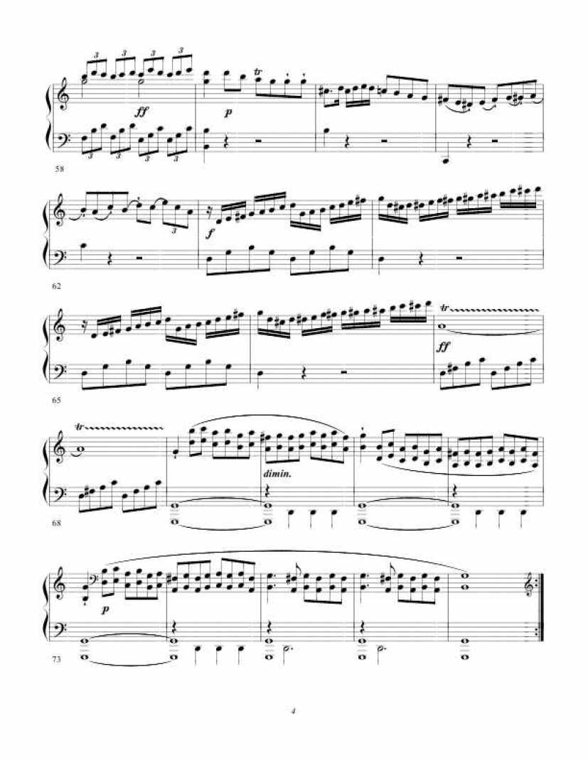 C大调钢琴奏鸣曲 Piano Sonata in C Major Op.7钢琴谱