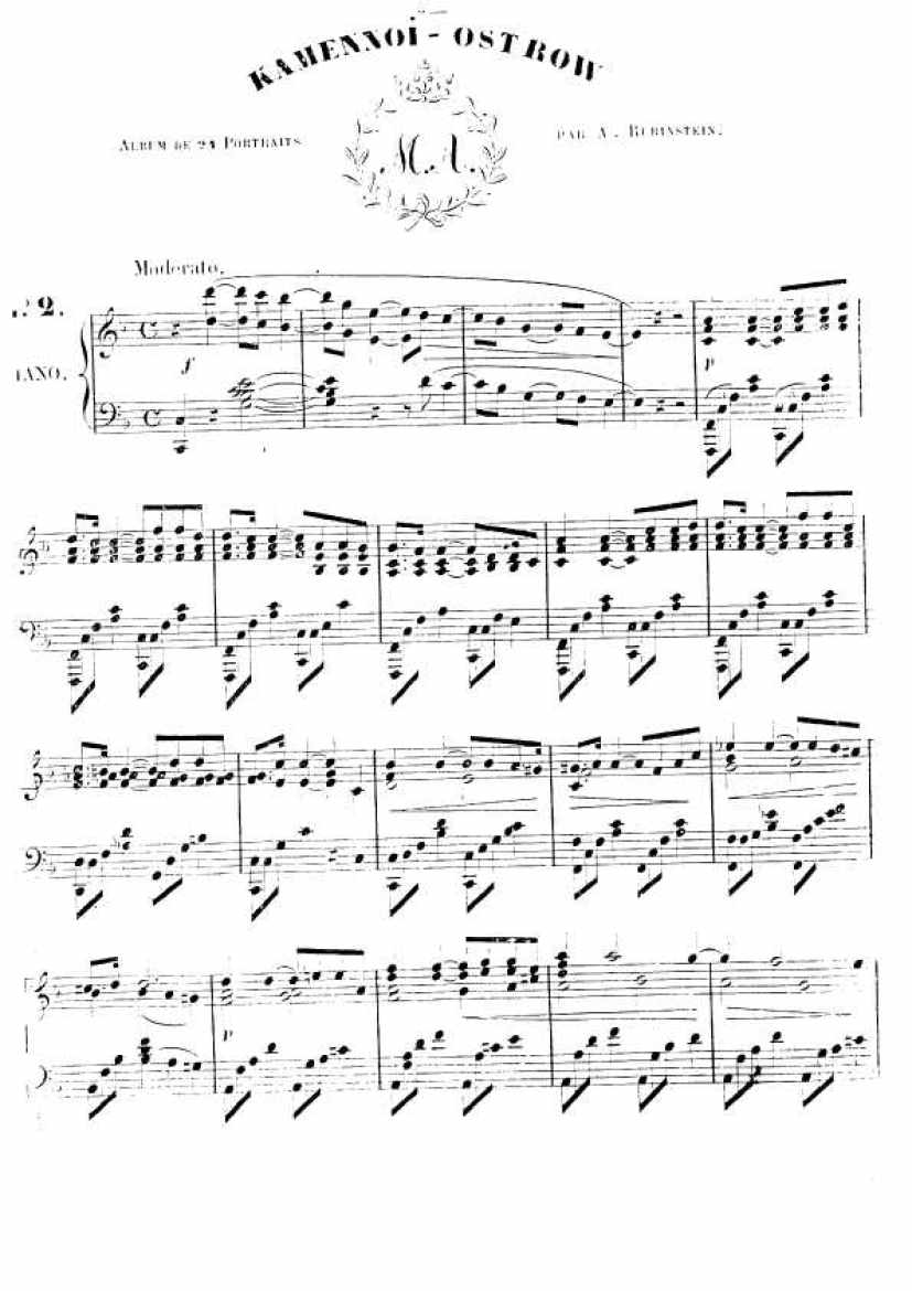 Rubinstein A op.10 Kammenoi钢琴谱