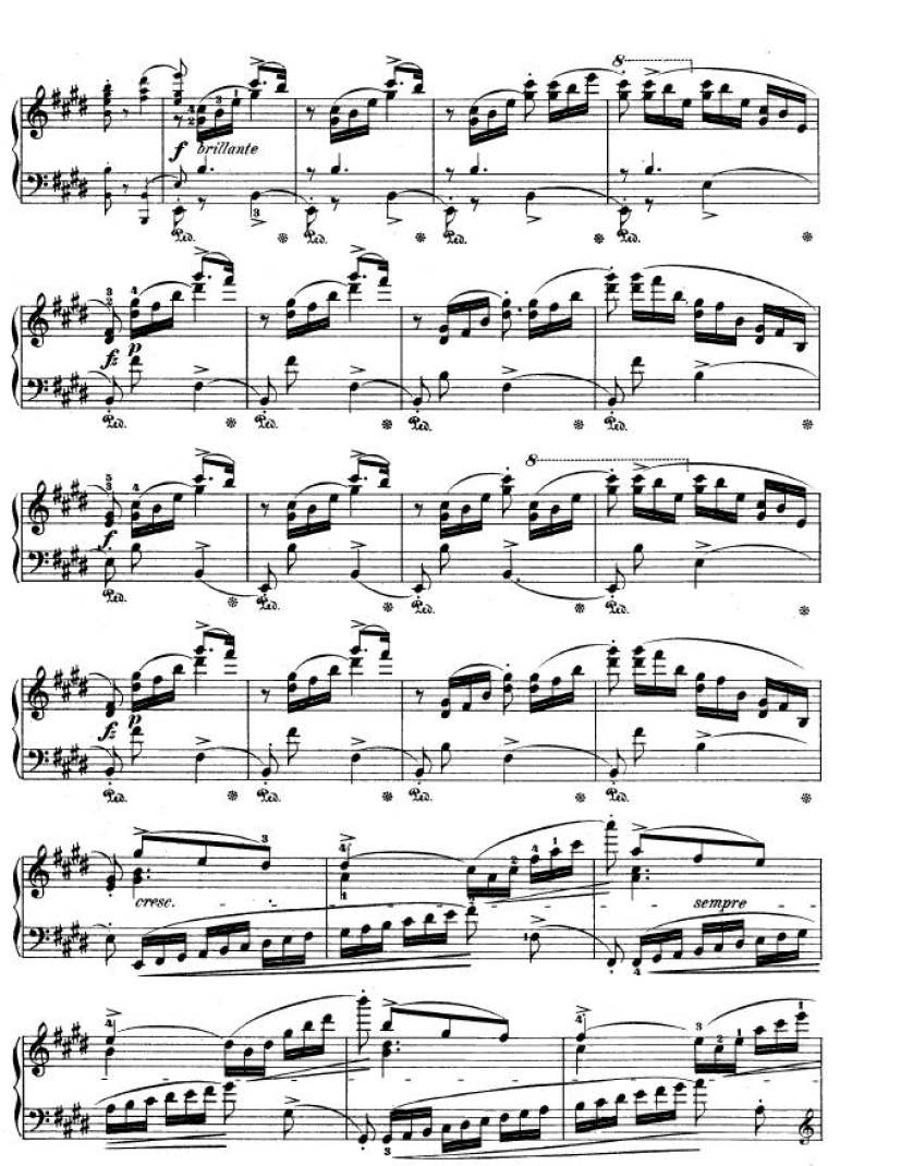 e小调第一钢琴协奏曲 Op.11 Piano Concerto No.1 in e Minor Op.11钢琴谱