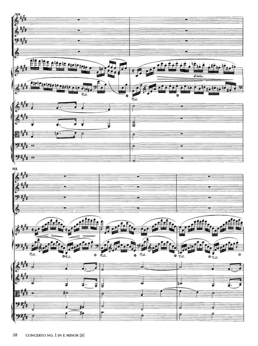 e小调第一钢琴协奏曲 Op.11 Piano Concerto No.1 in e Minor Op.11钢琴谱