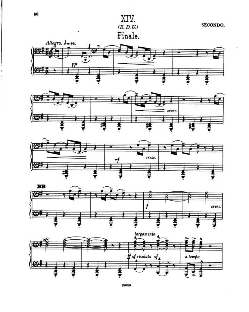 谜的变奏曲 Enigma Variations Op.36 Elgar,4钢琴谱