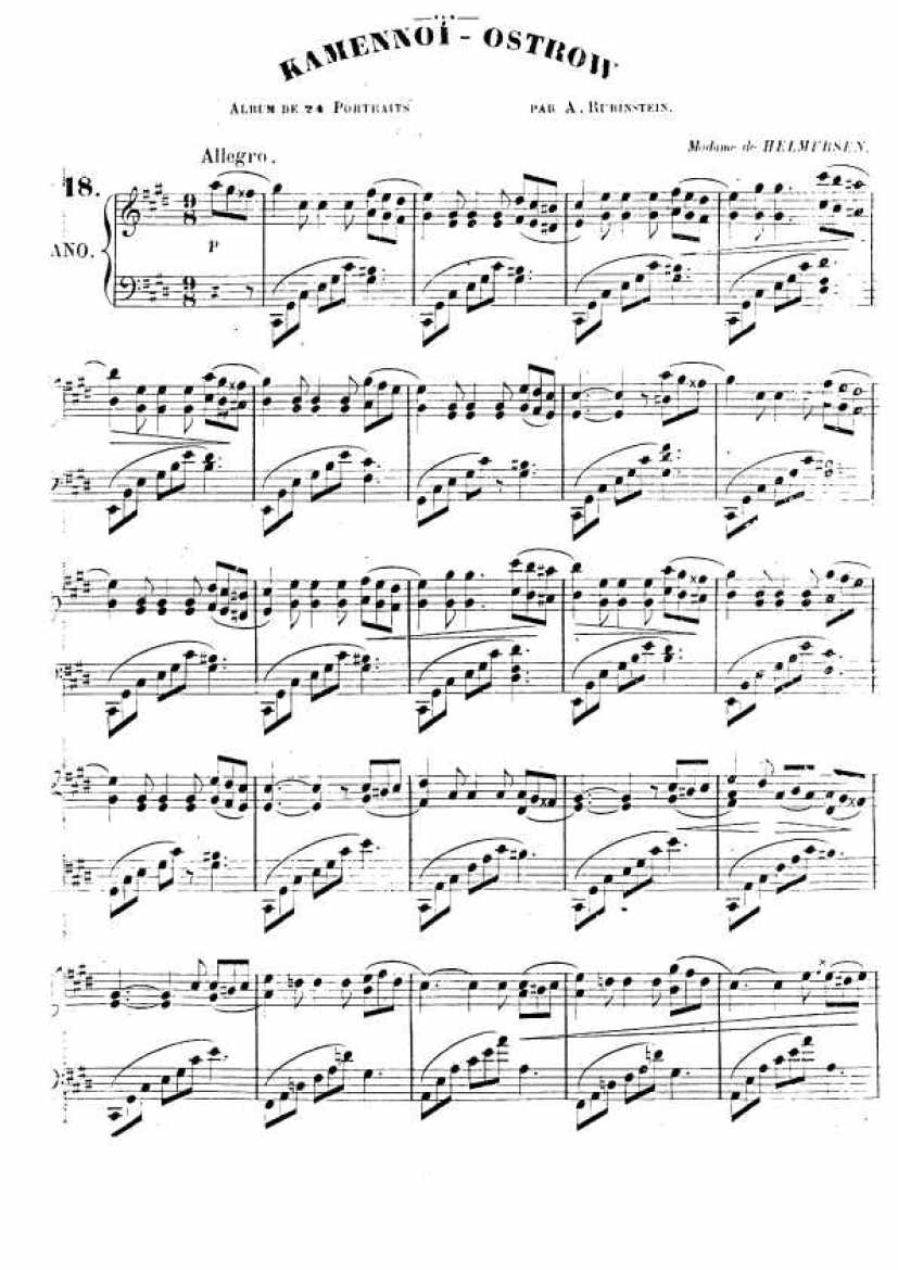 Rubinstein A op.10 Kammenoi钢琴谱