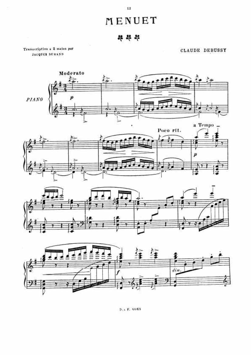 durand_debussy_petite钢琴谱