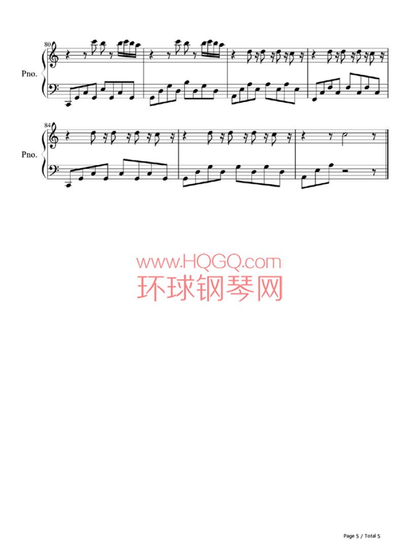 Written in the Stars钢琴谱