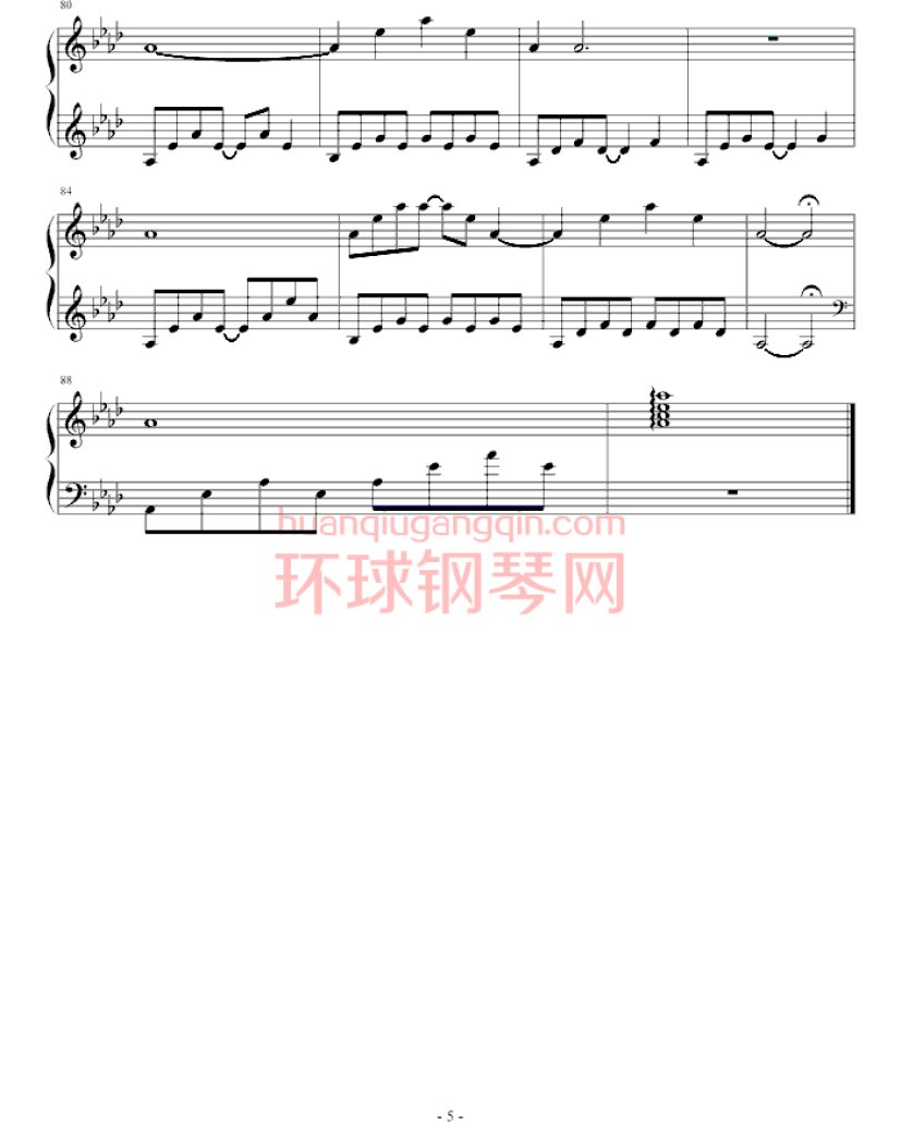 My Heart Will Go On（清晰版电影《泰坦尼克号》主题曲）钢琴谱